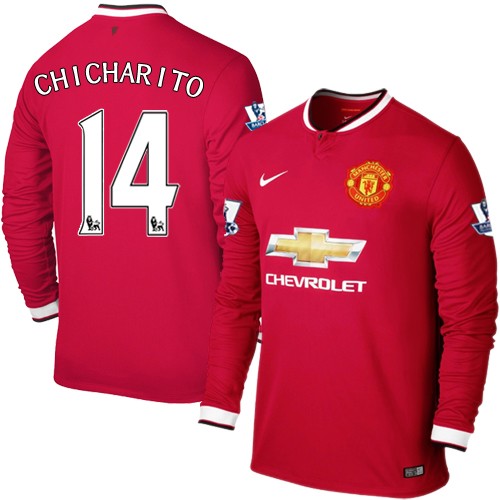 14 Javier CHICHARITO Hernandez Manchester United EPL Striker Red Throwback  Tshirt